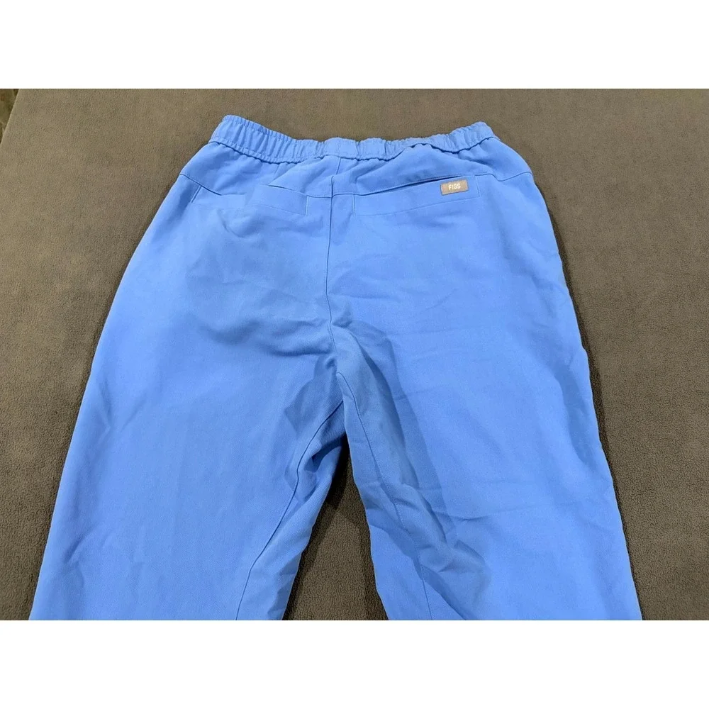 FIGS Tansen Jogger Scrub Pants Mens XS/S Blue Drawstring Waist Tapered Leg Work